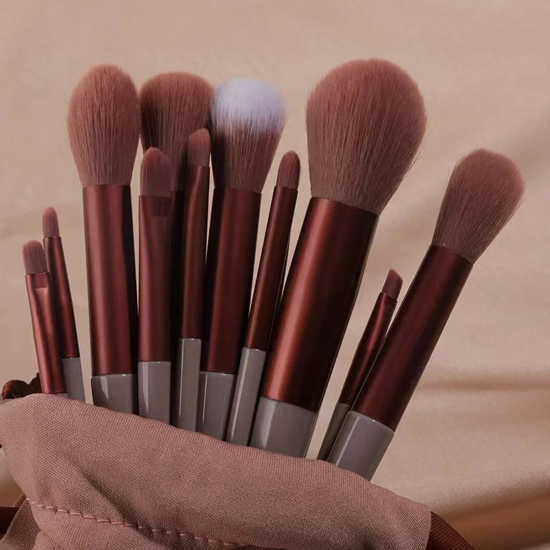 13 PCS Makeup Brush Ultra Soft Fiber Makeup Tool Loose Powder Eyeshadow Lip Concealer Blush Foundation Soft Hair Beauty Makeup