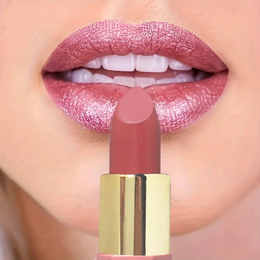Matte Velvet Lipstick – Waterproof Long-Lasting Glitter Lip Color, Multi-Use, Smudge-Proof, Easy Application for All Skin Types