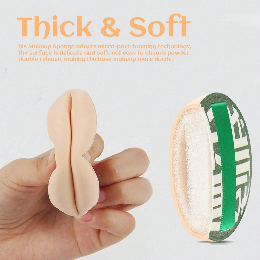 10/20Pcs Large Makeup Sponge, Super Soft Drop Shape Makeup Powder Puffs, Wet Dry Makeup Sponge -Quickly Apply Makeup