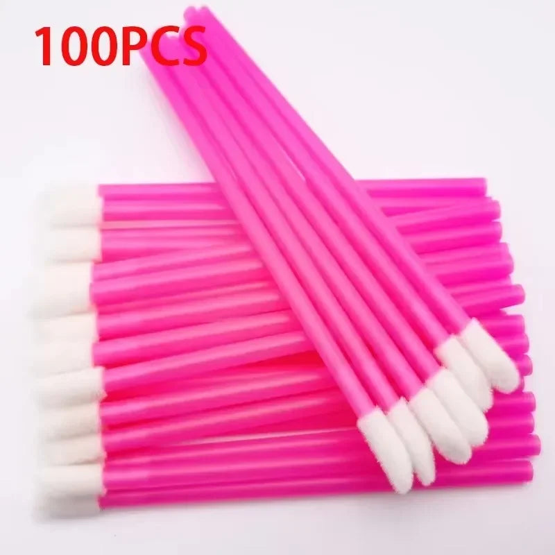 100PCS Wholesale Hotting  Lip Brush  Lipstick Gloss Wands Applicator Perfect Best Make Up makeup  Disposable Women Accessories