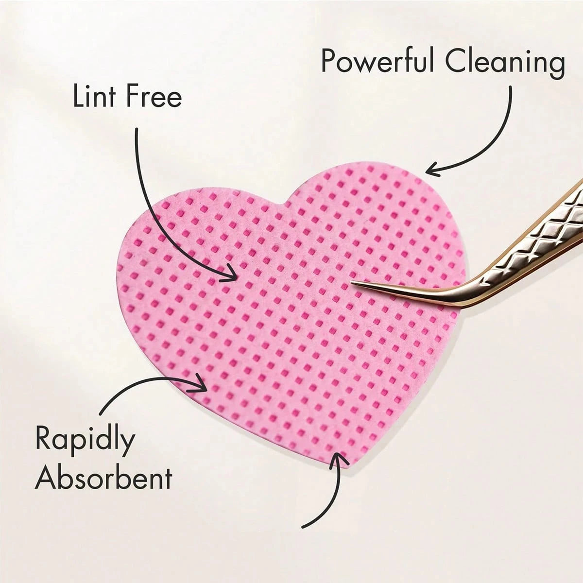 LINMANDA 200 Pieces of Lint-Free Nail Wipes Eyelash Glue Wipes Nail Polish Removal Wipes Suitable for Eyelash Extension Products