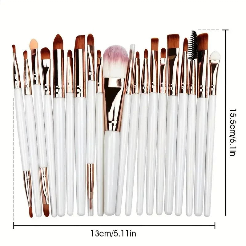MJ 20 Eye Makeup Brushes, Full Set of Eye Shadow Makeup Tools, Popular Eyeliner Brush