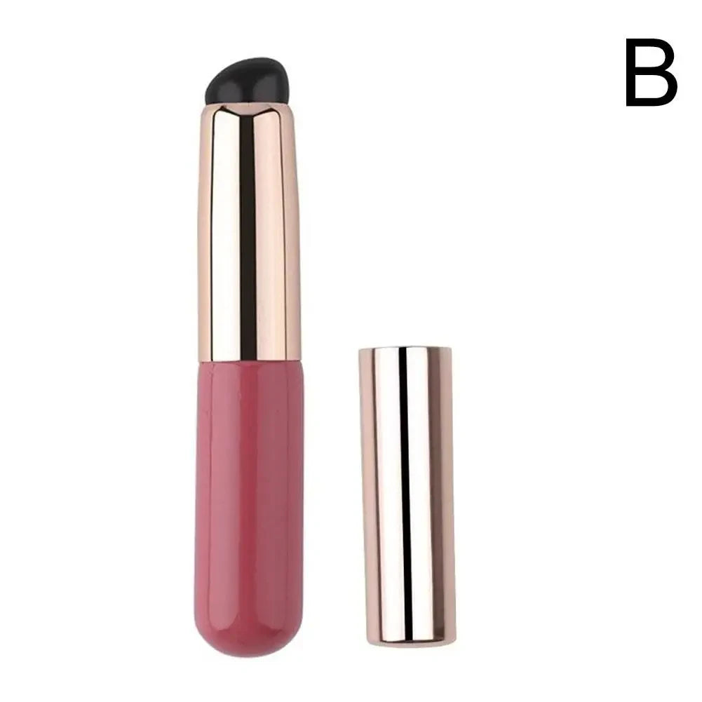 Siliconemakeup Brush With Cover Cap Lip Brushes Reusable Portable Lip Brush for Lip Balm, Lip Gloss and Lip Stick Dust-proof