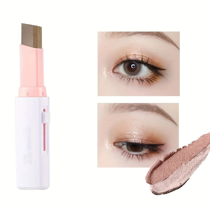 Double Color Eyeshadow Stick Pearlescent Eyeshadow Pencil Glitter Liner Highlighter Multicolor Eye Shadow Eyes Makeup Cosmetics