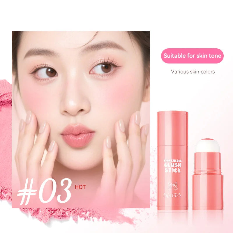 Life Girls Pink Two Cheek Ball Bong Wonder Korean System Woman, Non-Slip Straight Makeup, Low-Pressing Expansion Sponge Ball Bong, Corrects Korean Face to Create Bright, Thin and Delicate Ball Bong Improves Motivation.