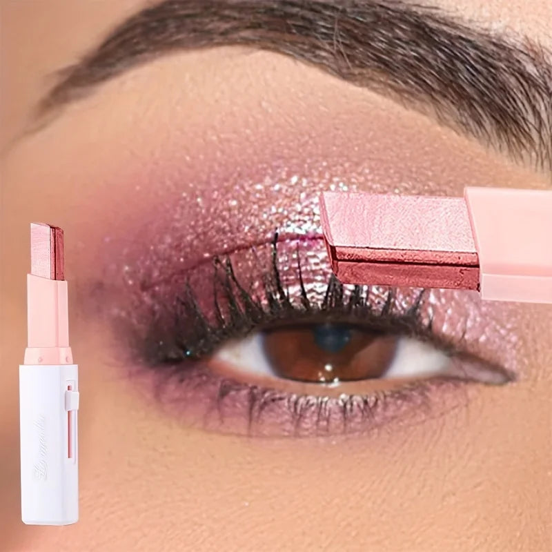 Double Color Eyeshadow Stick Pearlescent Eyeshadow Pencil Glitter Liner Highlighter Multicolor Eye Shadow Eyes Makeup Cosmetics