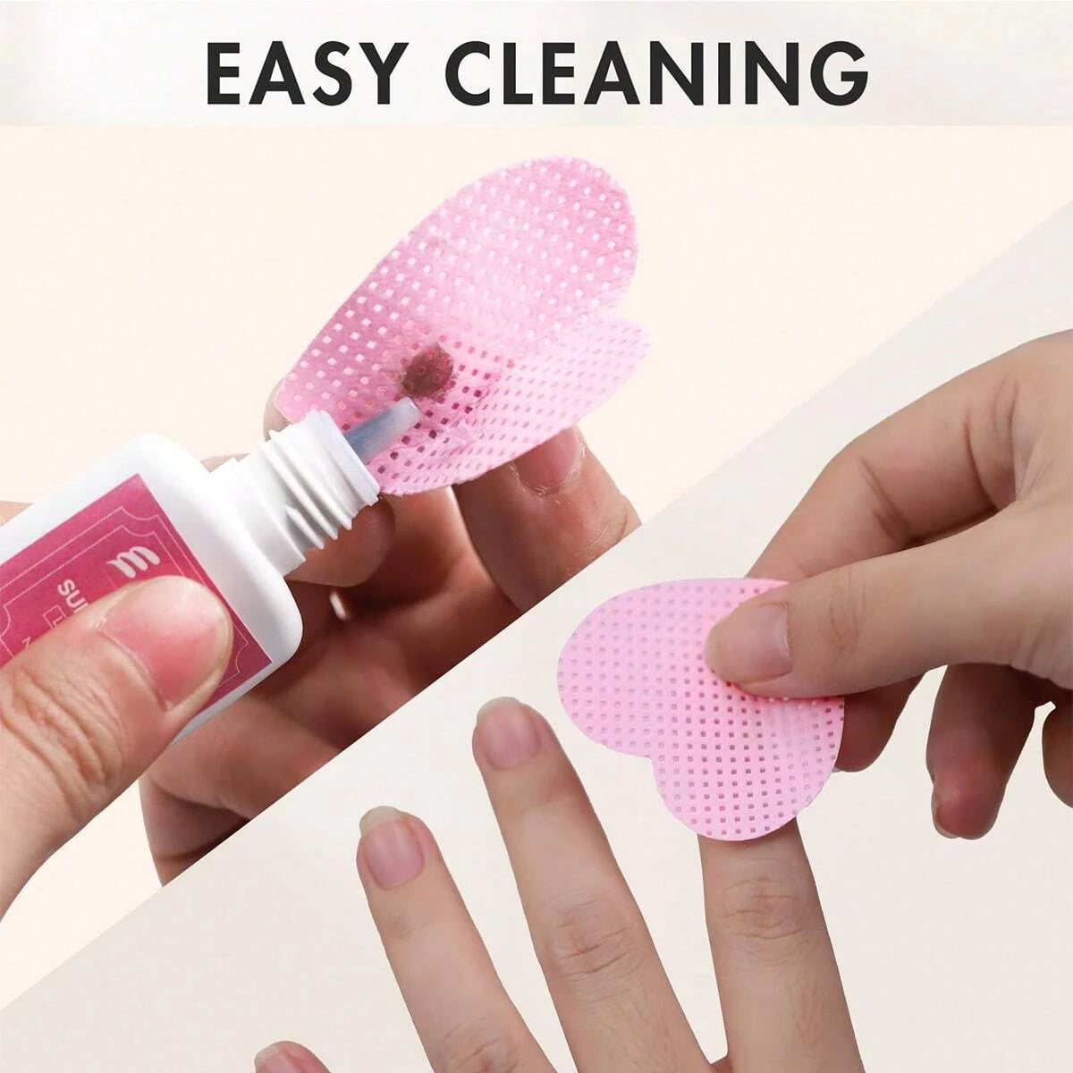 LINMANDA 200 Pieces of Lint-Free Nail Wipes Eyelash Glue Wipes Nail Polish Removal Wipes Suitable for Eyelash Extension Products