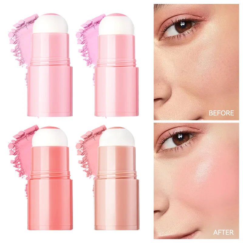 Life Girls Pink Two Cheek Ball Bong Wonder Korean System Woman, Non-Slip Straight Makeup, Low-Pressing Expansion Sponge Ball Bong, Corrects Korean Face to Create Bright, Thin and Delicate Ball Bong Improves Motivation.