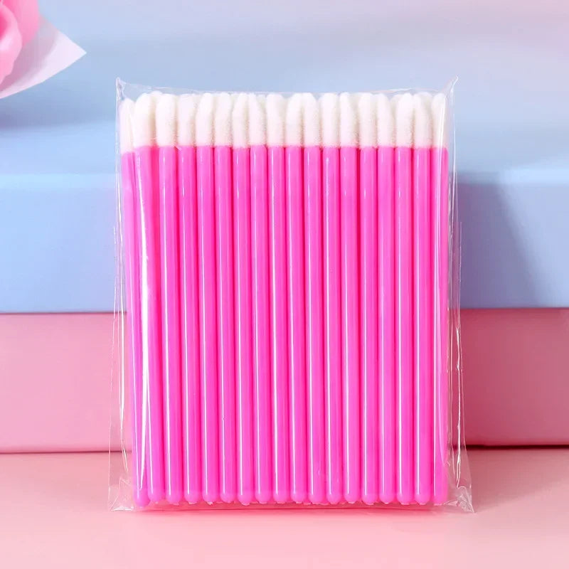 100PCS Wholesale Hotting  Lip Brush  Lipstick Gloss Wands Applicator Perfect Best Make Up makeup  Disposable Women Accessories