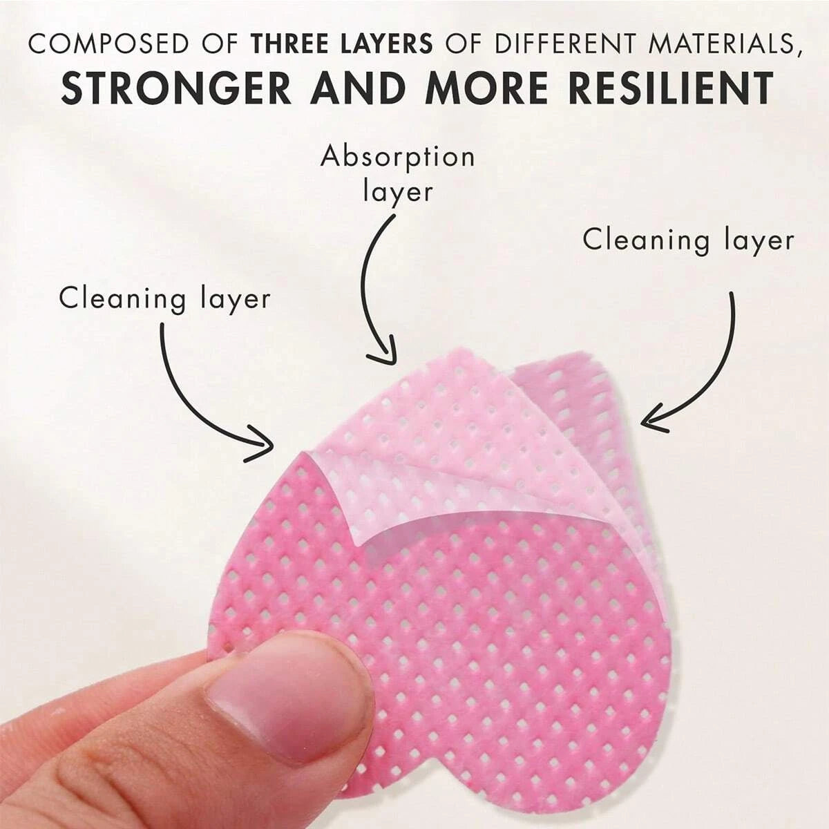 LINMANDA 200 Pieces of Lint-Free Nail Wipes Eyelash Glue Wipes Nail Polish Removal Wipes Suitable for Eyelash Extension Products