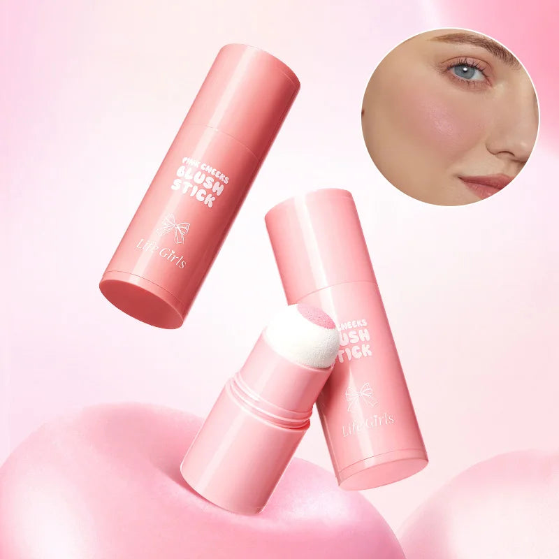 Life Girls Pink Two Cheek Ball Bong Wonder Korean System Woman, Non-Slip Straight Makeup, Low-Pressing Expansion Sponge Ball Bong, Corrects Korean Face to Create Bright, Thin and Delicate Ball Bong Improves Motivation.