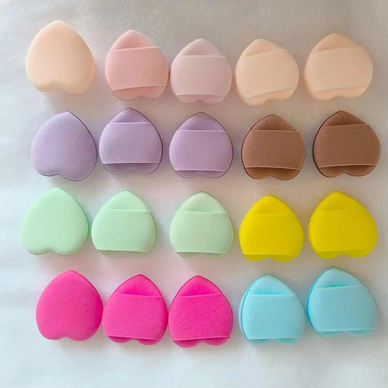 50Personalized Mini Fingertip Powder Puff Set(Pink) Foundation Concealer Precision Application Tool Finger Pad Sponge