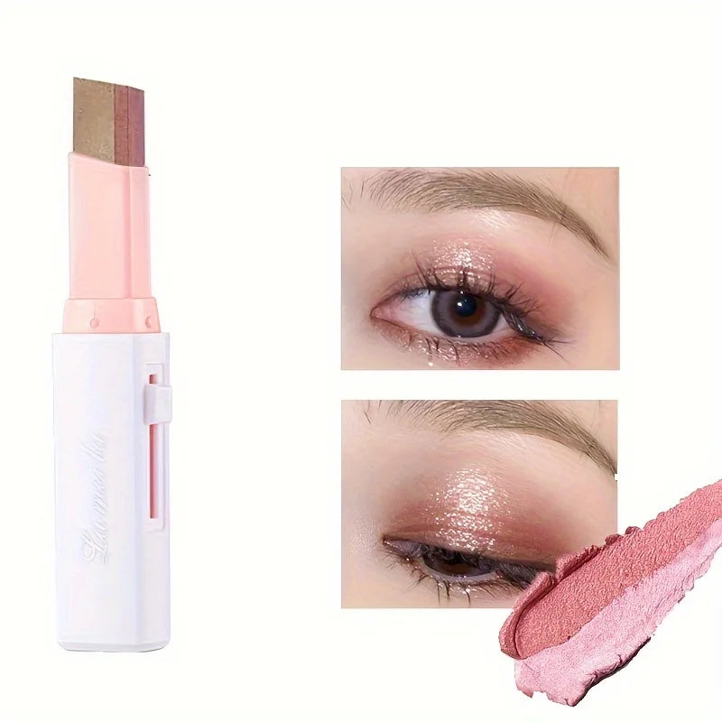 Double Color Eyeshadow Stick Pearlescent Eyeshadow Pencil Glitter Liner Highlighter Multicolor Eye Shadow Eyes Makeup Cosmetics