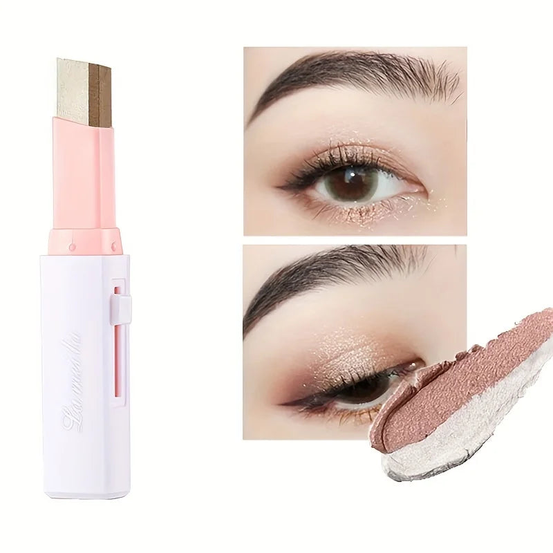 Double Color Eyeshadow Stick Pearlescent Eyeshadow Pencil Glitter Liner Highlighter Multicolor Eye Shadow Eyes Makeup Cosmetics