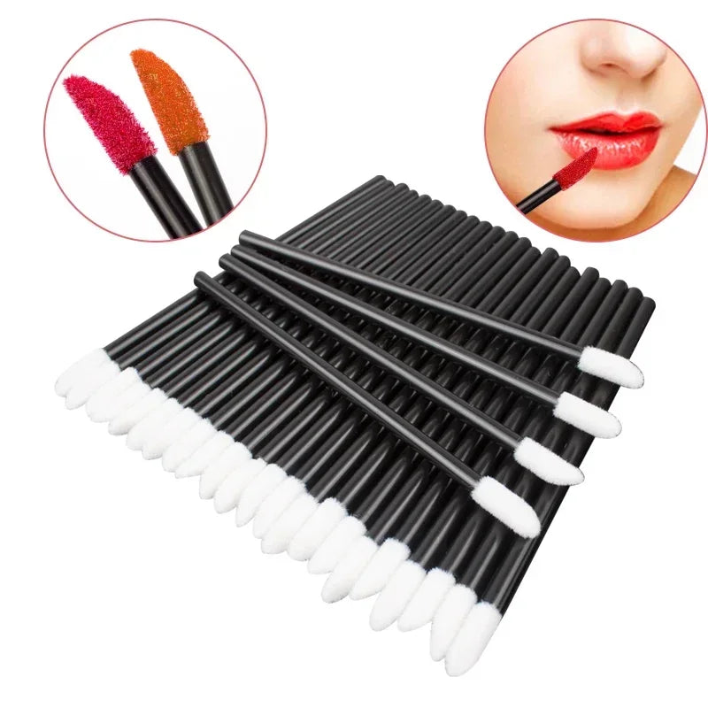 100PCS Wholesale Hotting  Lip Brush  Lipstick Gloss Wands Applicator Perfect Best Make Up makeup  Disposable Women Accessories