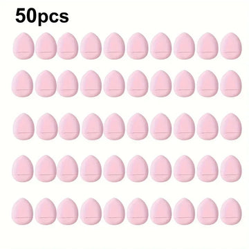 50Personalized Mini Fingertip Powder Puff Set(Pink) Foundation Concealer Precision Application Tool Finger Pad Sponge