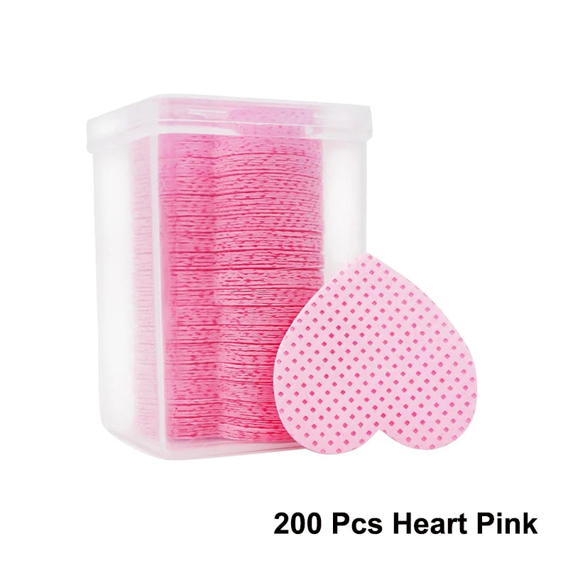 LINMANDA 200 Pieces of Lint-Free Nail Wipes Eyelash Glue Wipes Nail Polish Removal Wipes Suitable for Eyelash Extension Products
