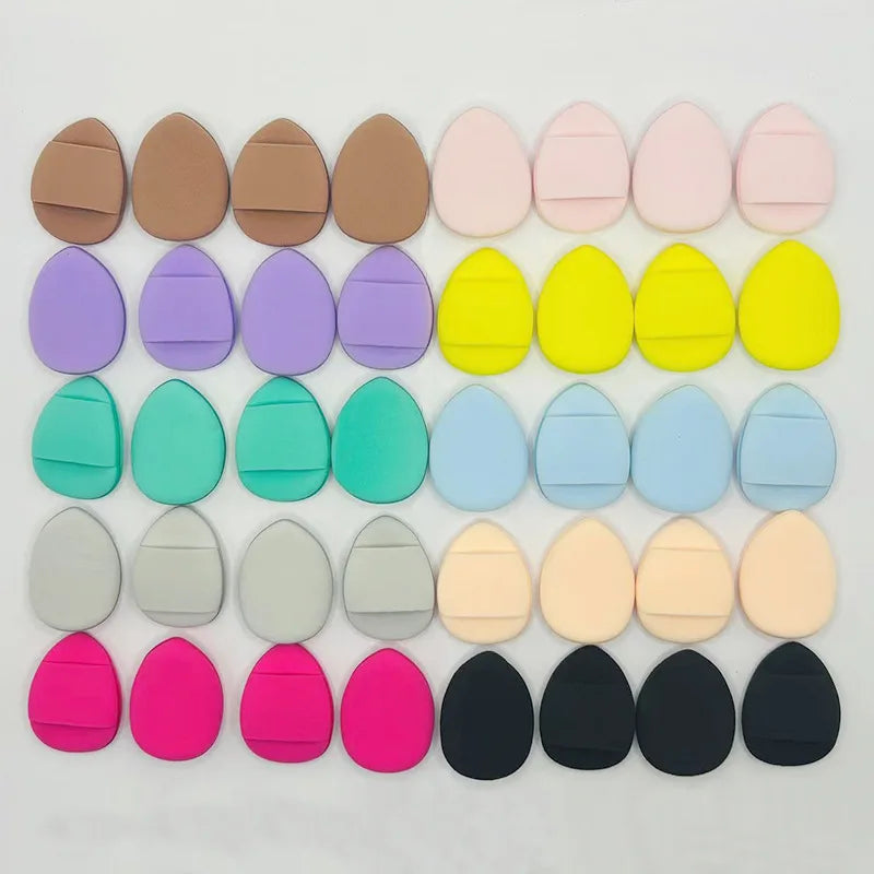 50Personalized Mini Fingertip Powder Puff Set(Pink) Foundation Concealer Precision Application Tool Finger Pad Sponge