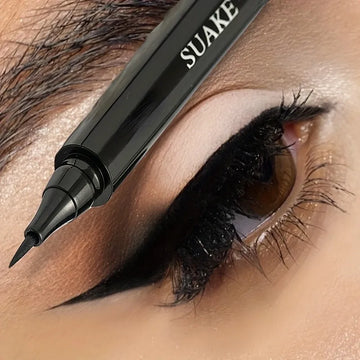 Black waterproof, sweat-proof, and smudge-proof eyeliner creates a natural look and glides on quickly and easily.